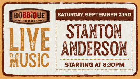 bobbique live music saturday september 23 staton anderson starting at 8:30 pm