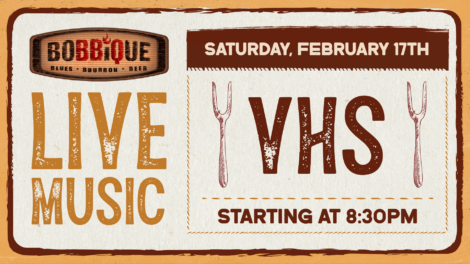 VHS Band rocks the Bobbique stage February 17th at 8:30pm!