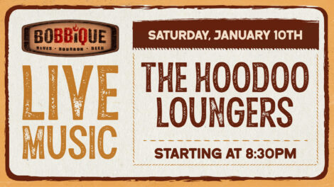 The Hoodoo Loungers are here to take over the stage at Bobbique January 10th at 8:30pm!