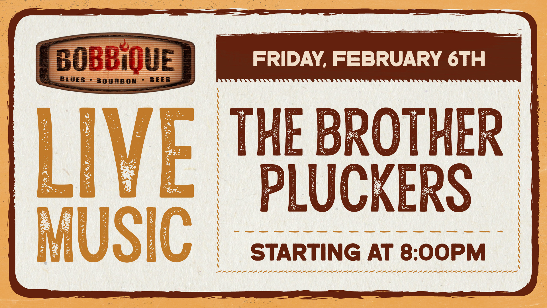 The Brother Pluckers are back at Bobbique on February 6th at 8PM!